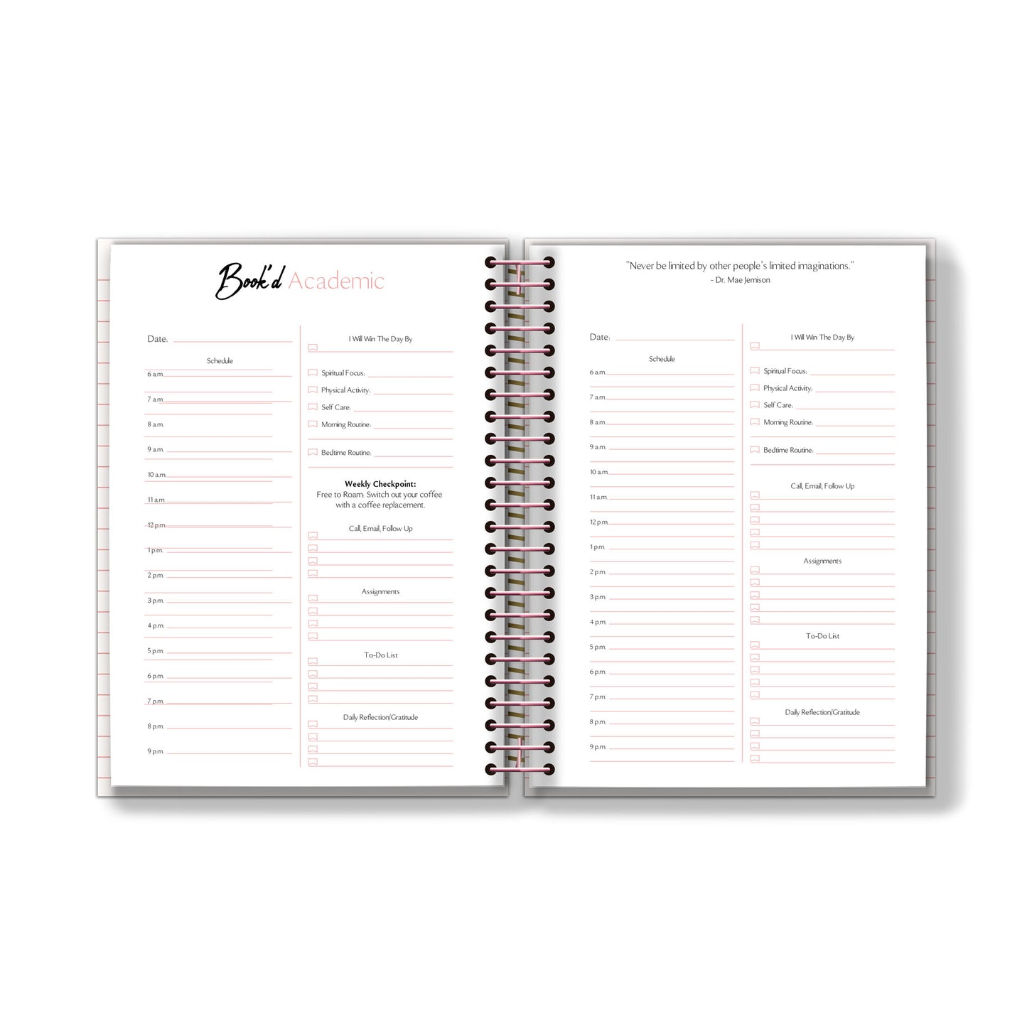 Undated Academic Planner