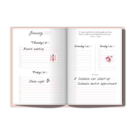 2025 Book'd & Busy Planner Kit- HARDBOUND BINDING