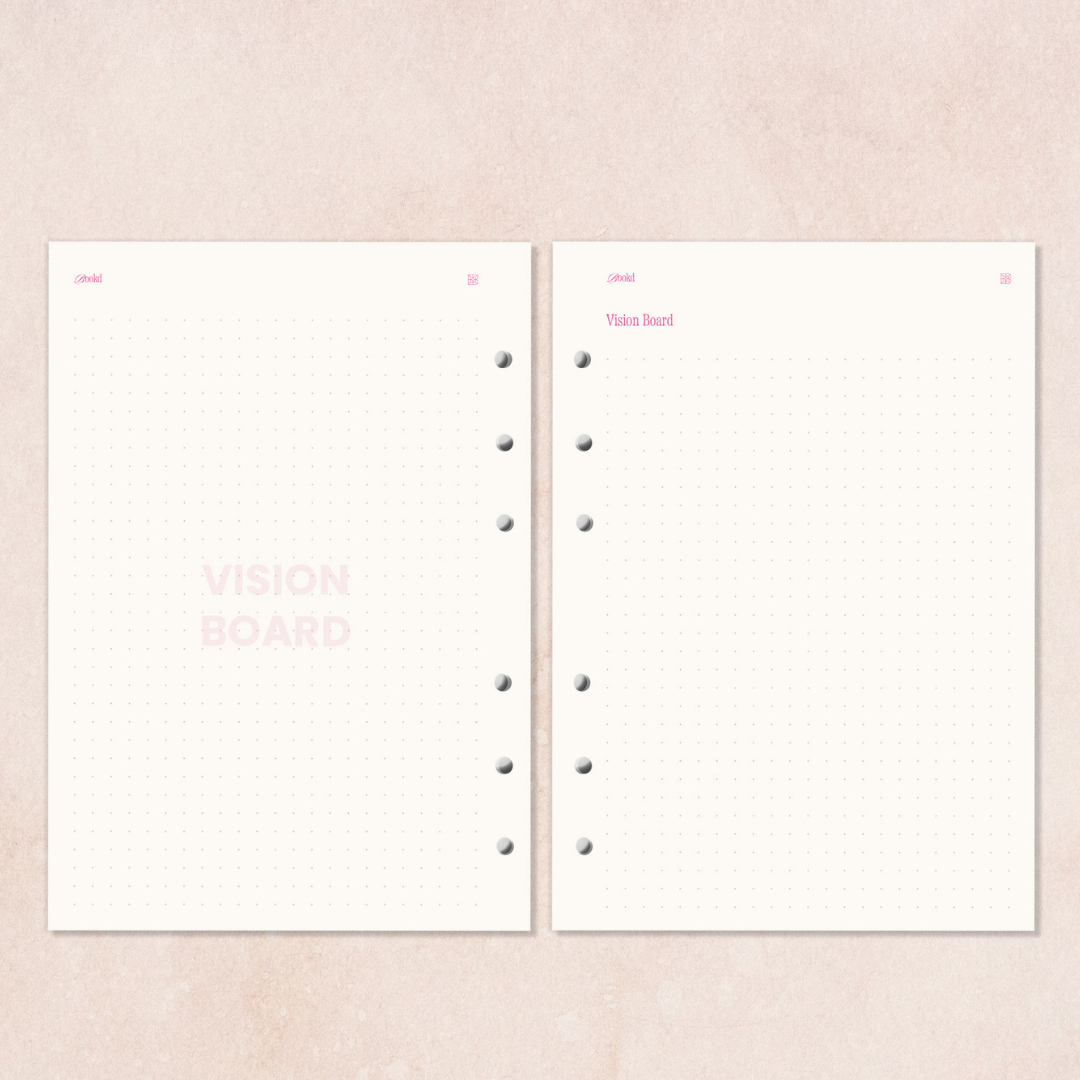 Yearly Goals & Monthly Calendar Insert
