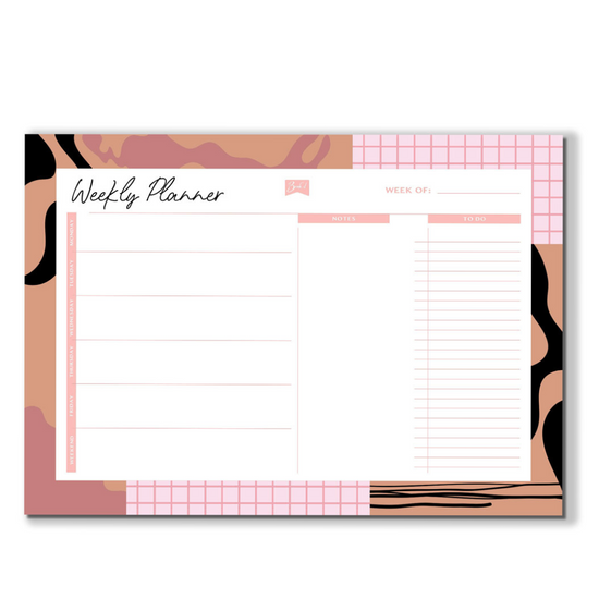 Book'd "Right on Time" Weekly Planner Pad
