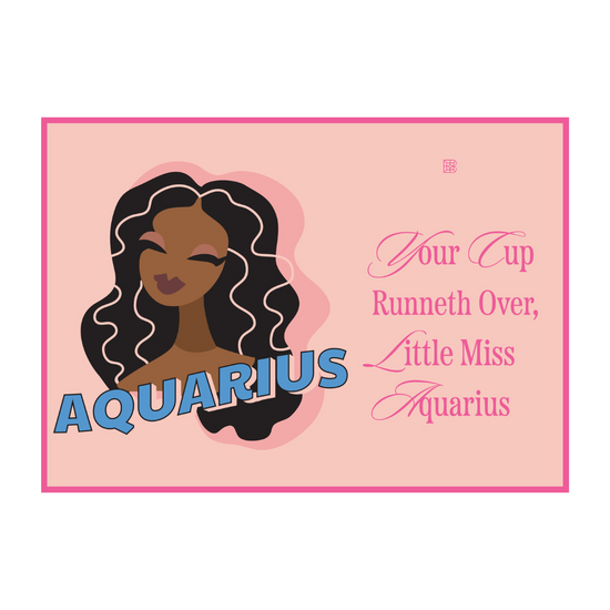 Little Miss Aquarius Digital Greeting Card