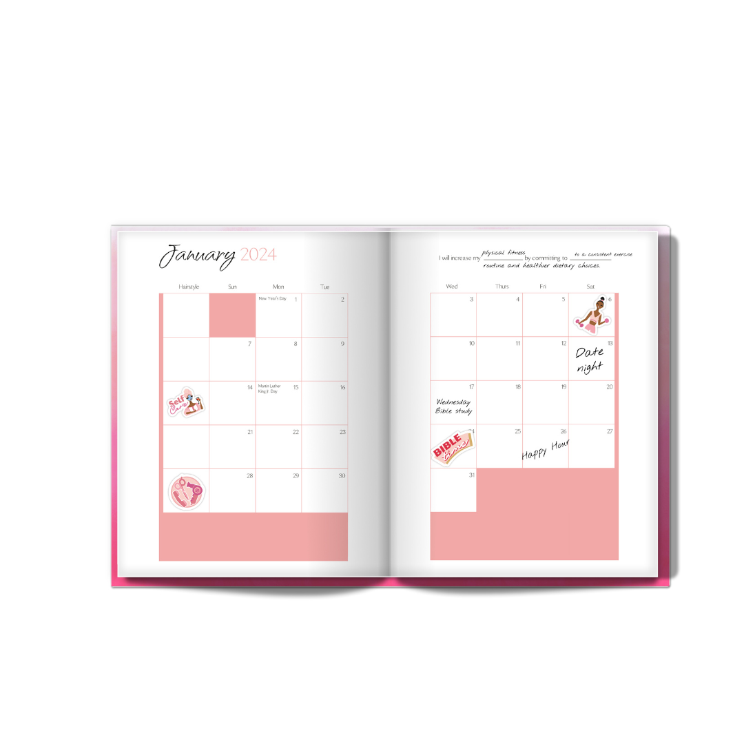 Load image into Gallery viewer, 2024 Book&amp;#39;d Deluxe Planner Kit- HARDBOUND BINDING
