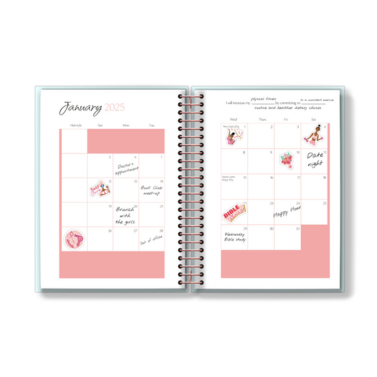 2025 Book'd & Blessed Planner Kit- SPIRAL BINDING