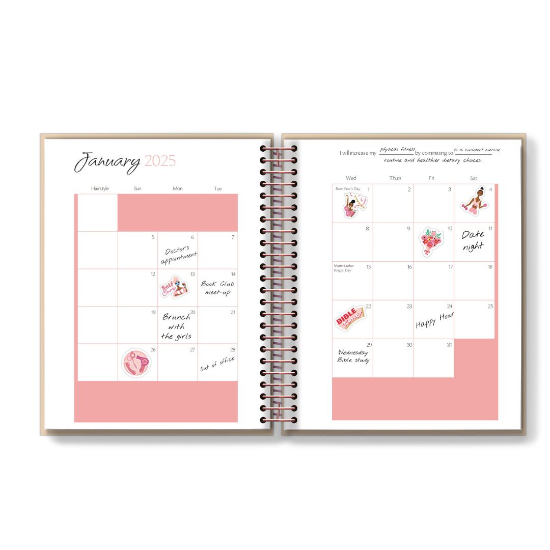 2025 Book'd Deluxe Planner Kit- SPIRAL BINDING