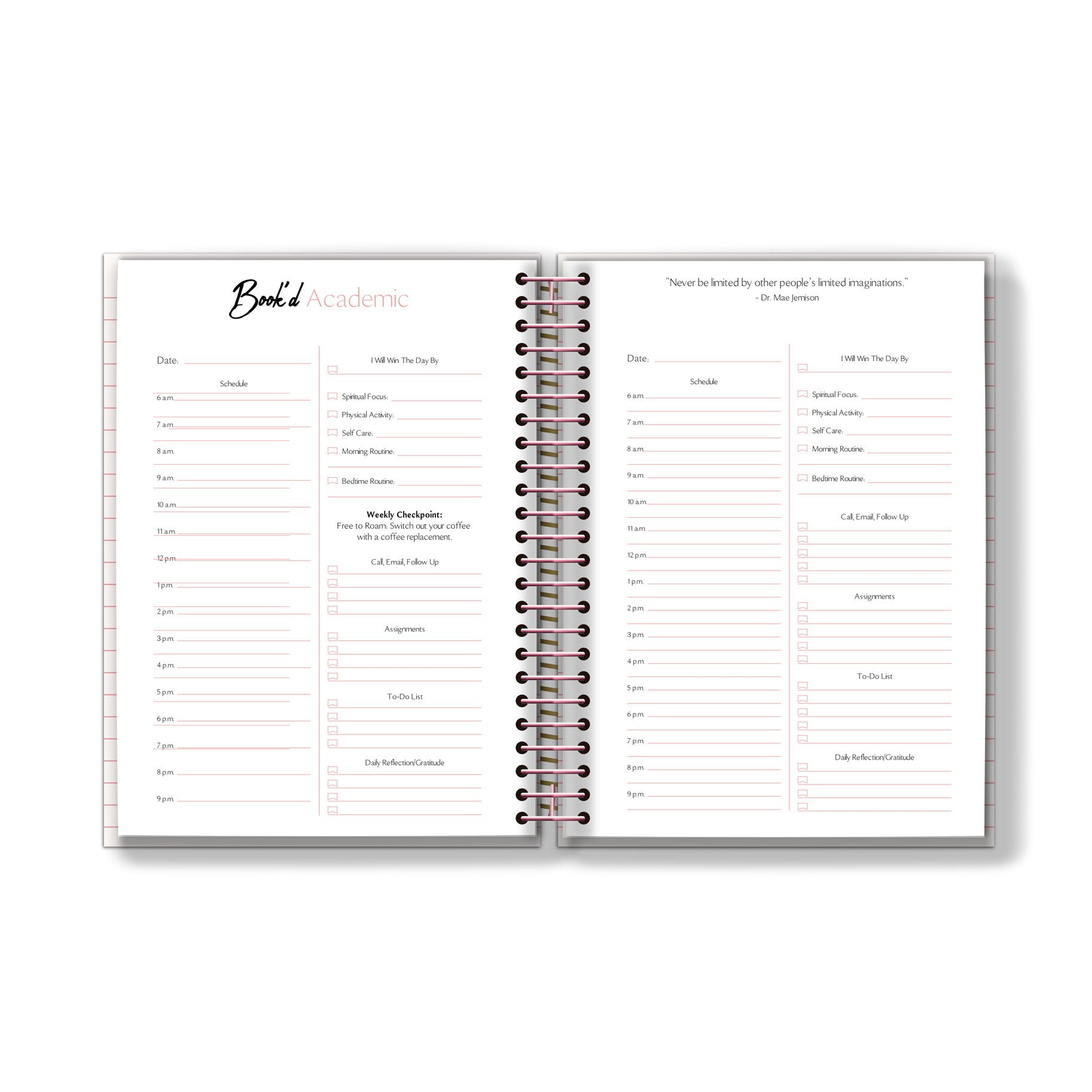 Undated Academic Planner