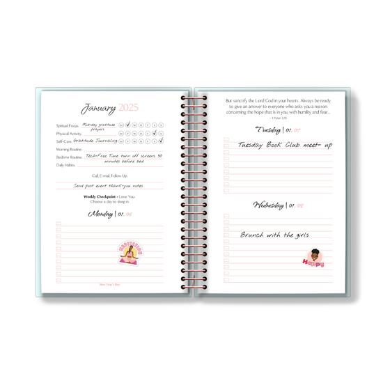 2025 Book'd & Blessed Planner Kit- SPIRAL BINDING