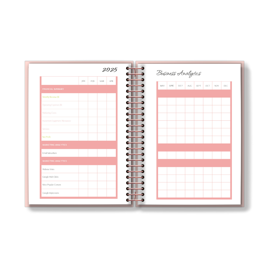 2025 Book'd & Busy Planner Kit- SPIRAL BINDING