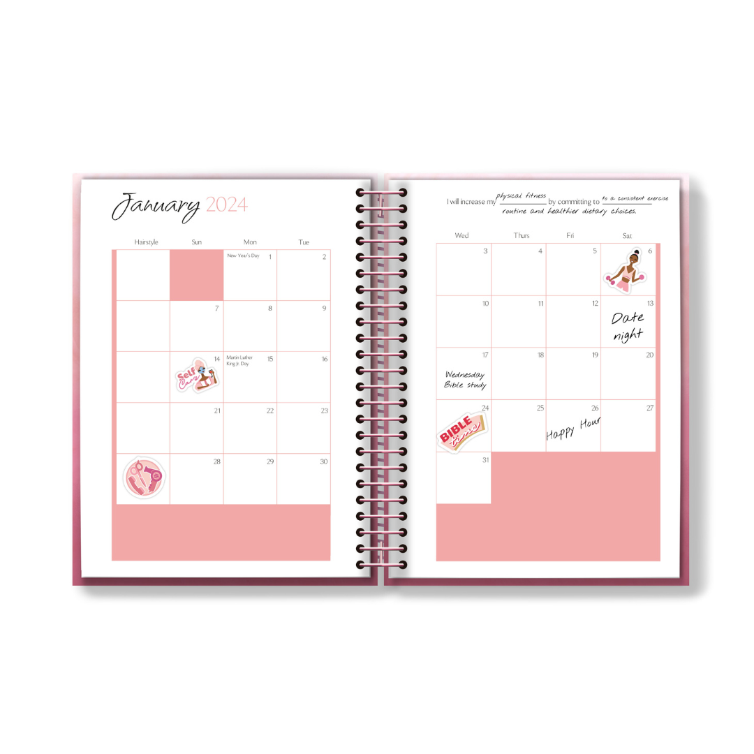 2024 Book'd & Busy Planner Kit- SPIRAL BINDING