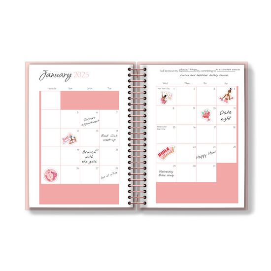 2025 Book'd & Busy Planner Kit- SPIRAL BINDING