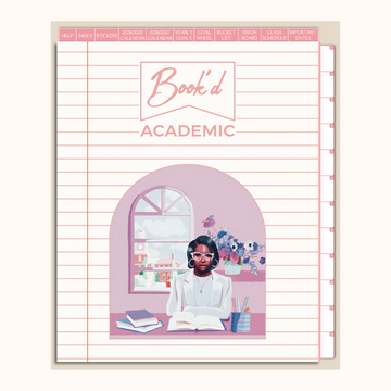 Undated Book'd Academic Digital Planner