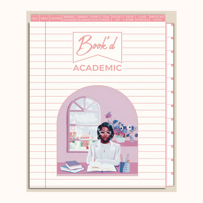 Undated Book'd Academic Digital Planner