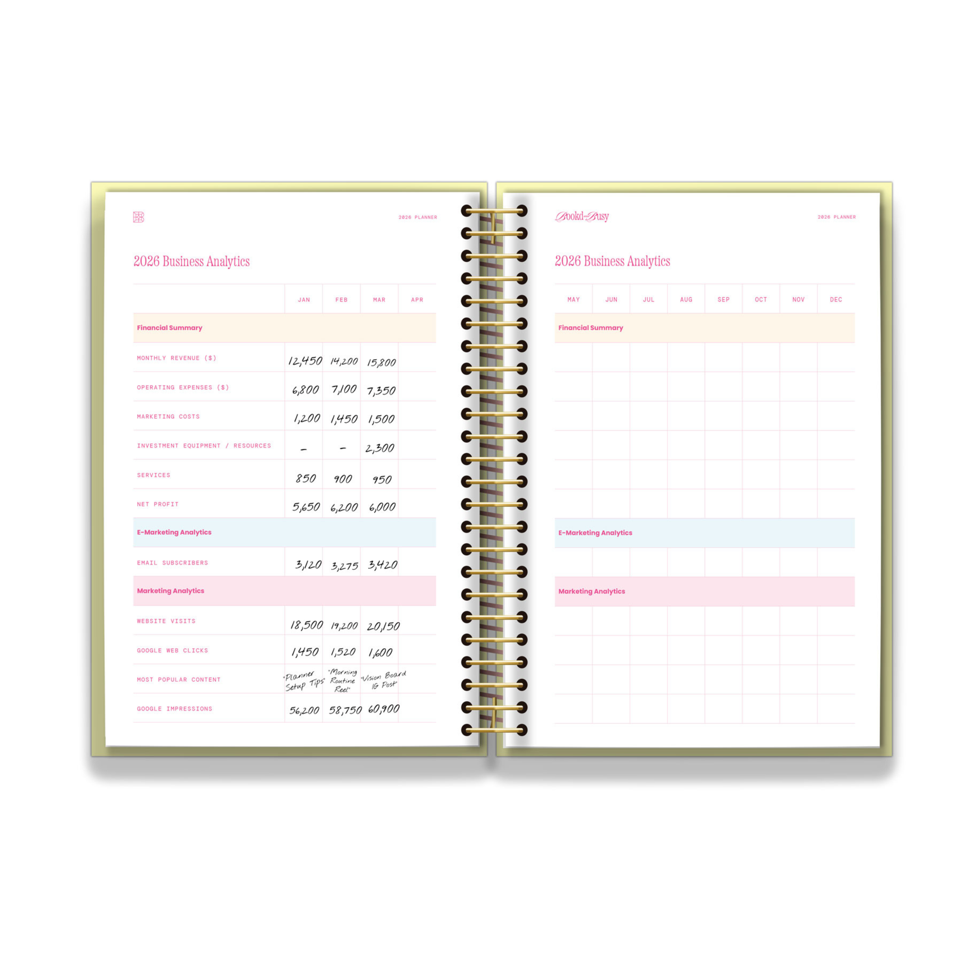 2026 Book'd & Busy Planner Kit