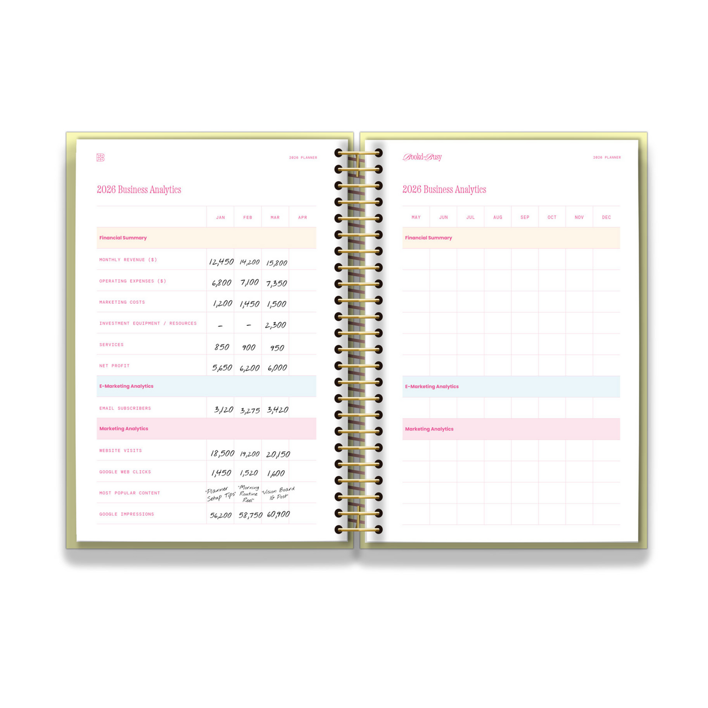 2026 Book'd & Busy Planner Kit