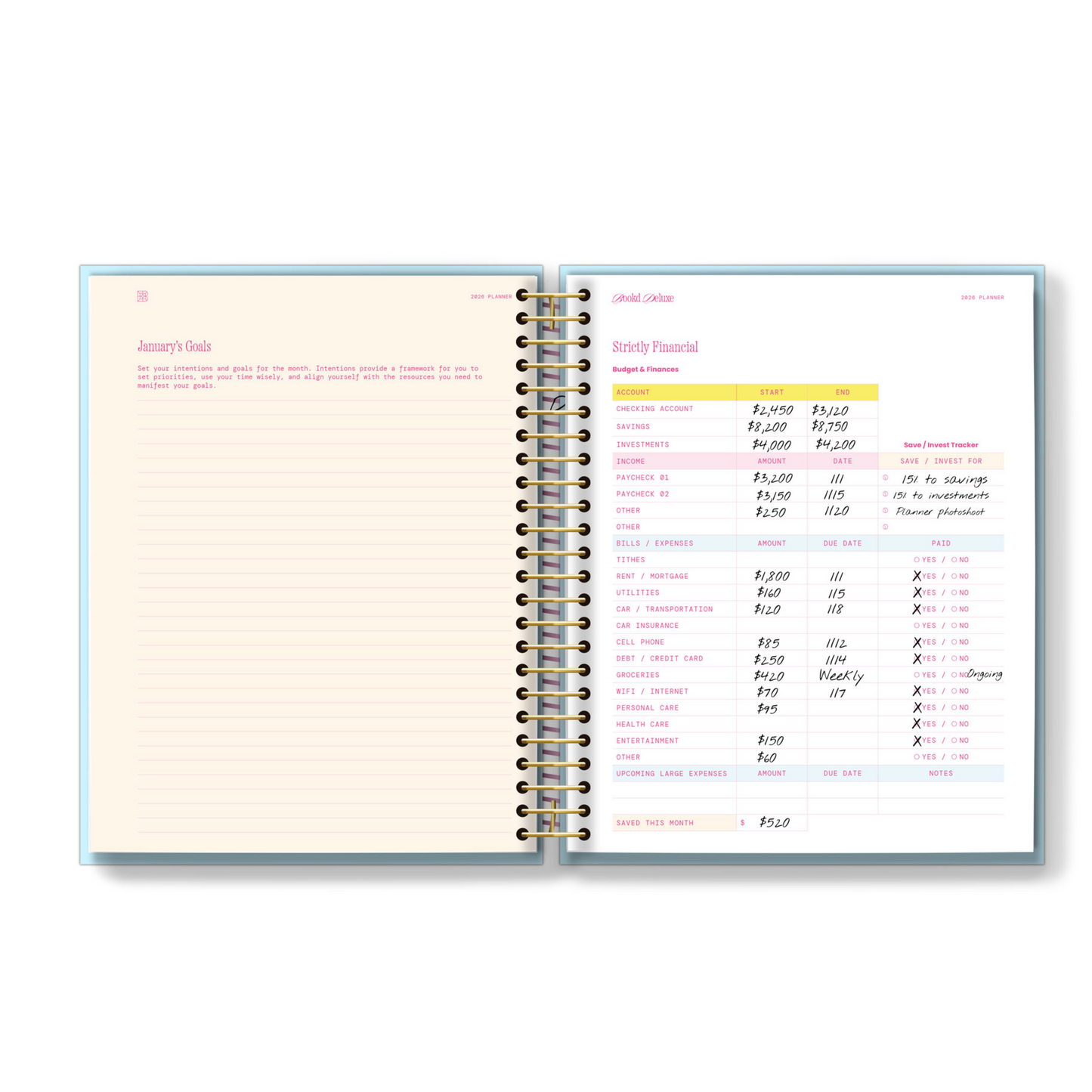 2026 Book'd Deluxe Planner Kit