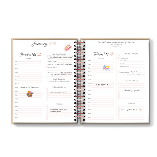 2025 Book'd Deluxe Planner Kit- SPIRAL BINDING