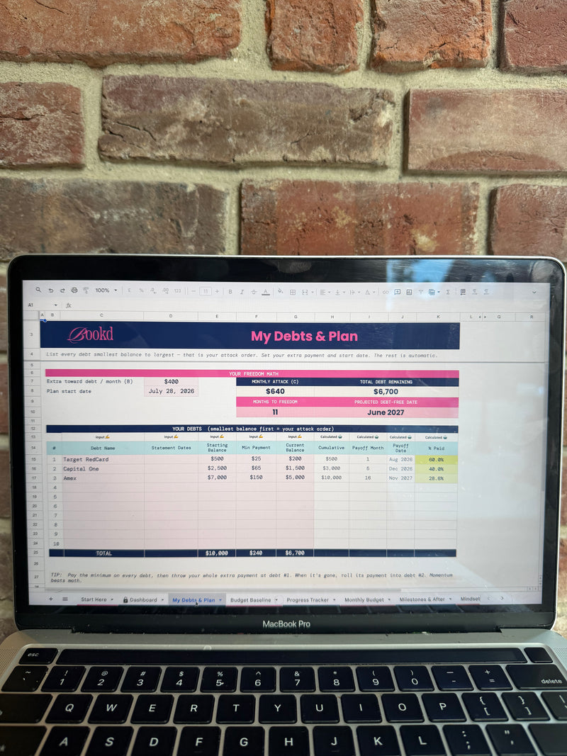 Digital Debt Payoff Planner (Google Sheets)