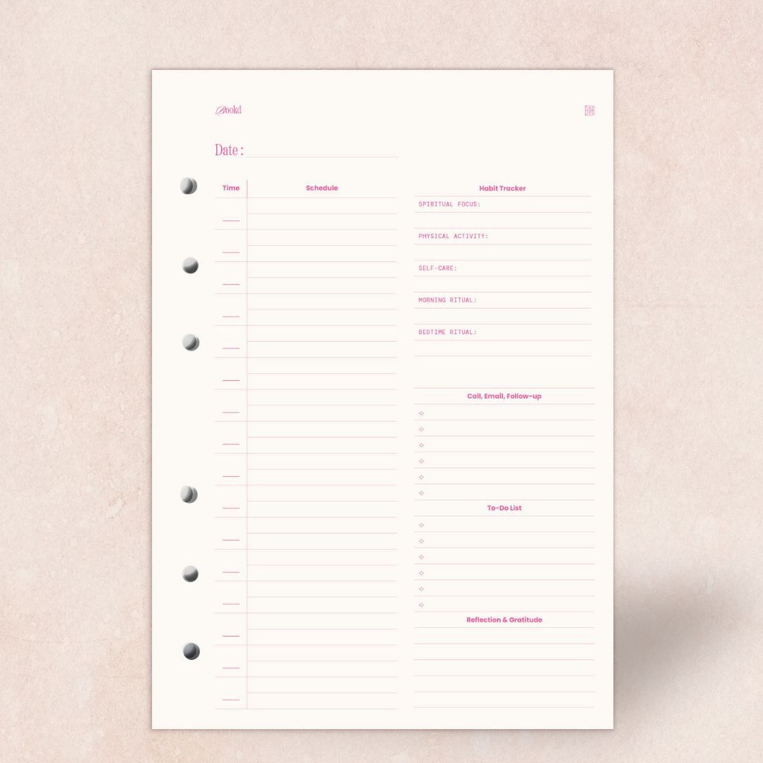 Daily Planning Insert (Undated)