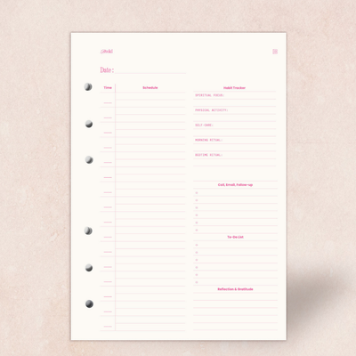 Daily Planning Insert (Undated)
